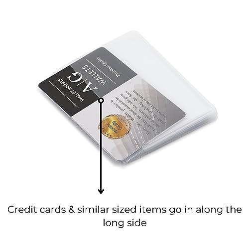 ag wallets Set of 2 Clear Premium Quality Wallet Insert from (Trifold 6 Page)3