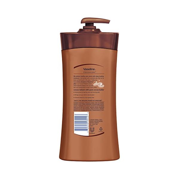 Vaseline Intensive Care Body Lotion for Dry Skin Cocoa Radiant Lotion Made with Ultra-Hydrating Lipids and Pure Cocoa…