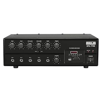 Ahuja DPA-770®M 75W Portable PA System with Built-in Digital Player - High Power Sound Amplifier for Events, Presentations, and Outdoor Activities (1)