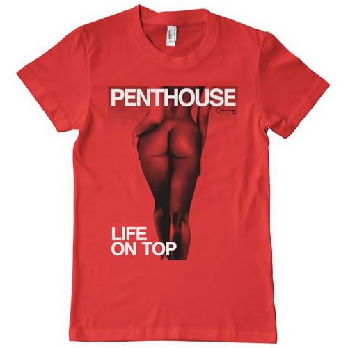 T-Shirt Penthouse Magazine 2020 Rouge Homme XXL vêtement imprimé col rond
