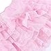 Zhitunemi Women Lace Mini Skirt: Low Rise Pleated Ruffle Short Skirts for LARP Cosplay, Masquerade & Themed Events Aged 20-30 Pink-XXS