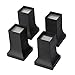 Pat. Bed Risers, Set of 4 w Adjustable Height from 4” to 6”, Matte Black Stylish, Modern Furniture Lifters with Non-Scratch, Non-Slip Rubber Foot. Extra-Tall Bed Lifts for Couch, Chair, Table