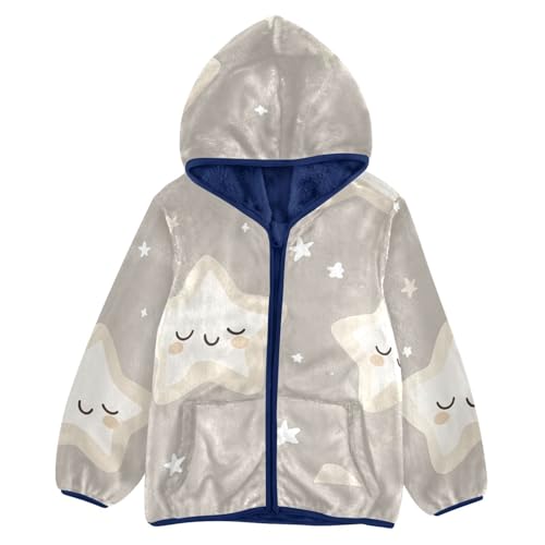Sleepy Star Girls Fleece Jacket Girls Fall Jacket Girls Zip Up Hoodie Girls Sherpa Jacket 2-10T