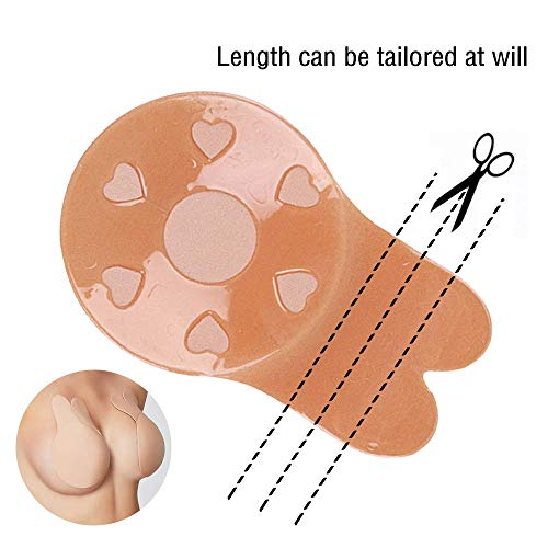 2 Pairs Sticky Bra Invisible Adhesive Backless Bra, Strapless Reusable Push Up Lift Nipple Covers for Women - Thumbnail 4