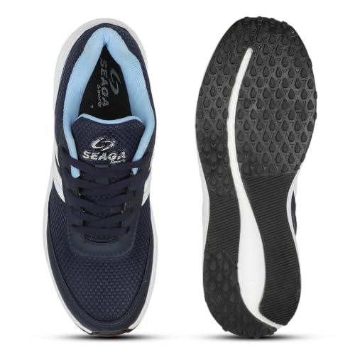 Image of SEAGA Sports Men Running Sports Shoes | Super Soft Breathable Casual Sneakers for Men | Anti-Skid Sole | Cushioned Insole | Lightweight Shoes Pack of 1