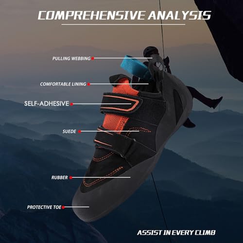 Zapatillas de escalada para evitar deslizamientos con ajuste de doble correa 4