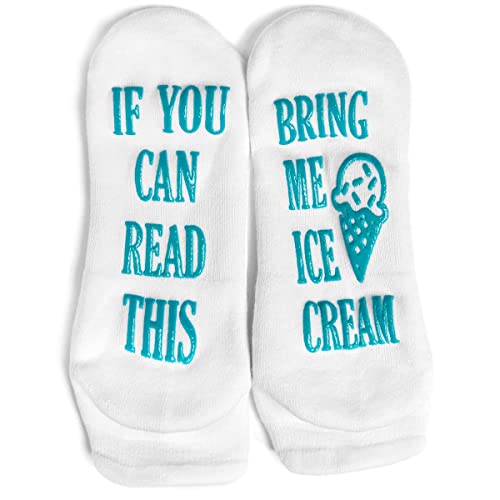 Haute Soiree Women's Novelty Socks - “If You Can Read This, Bring Me Some” - One Size Fits All (Ice Cream) - Thumbnail 4