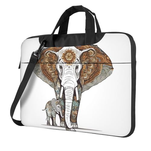 Sac ordinateur portable fin résistant aux chocs housse bandoulière éléphant