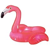 Summer Waves Frosted Pink Inflatable Flamingo Swimming Pool Float with LED Light