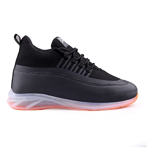 BXXY Men's 3 Inch Hidden Height Increasing Casual Sports Lace-Up Shoes with Airmix Sole.