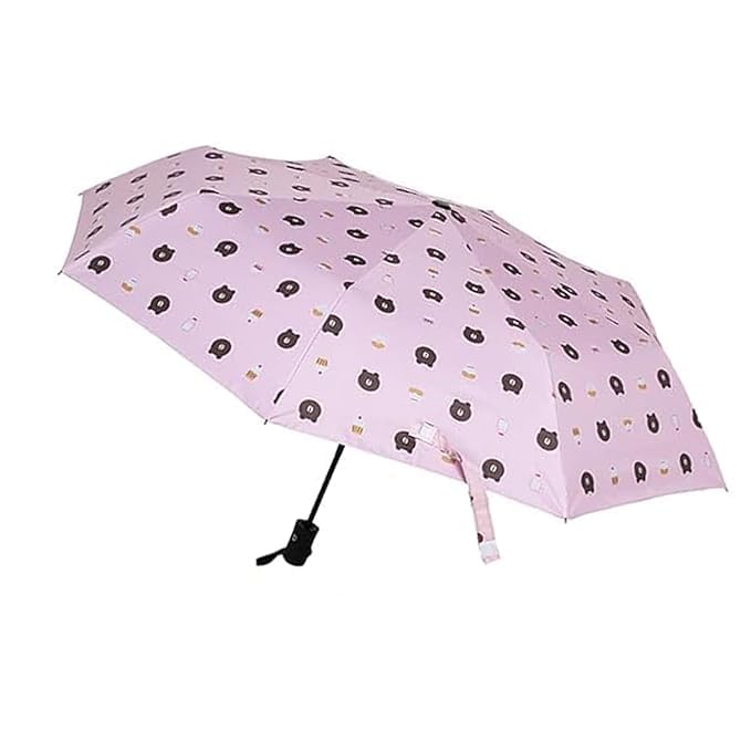 Bear Printed Umbreeela, New Crietivity For Adults And Kids, Auto Open-Close Umbreela For Rain Days And UV Protectione (PACK OF 1) (Pink)-image-43