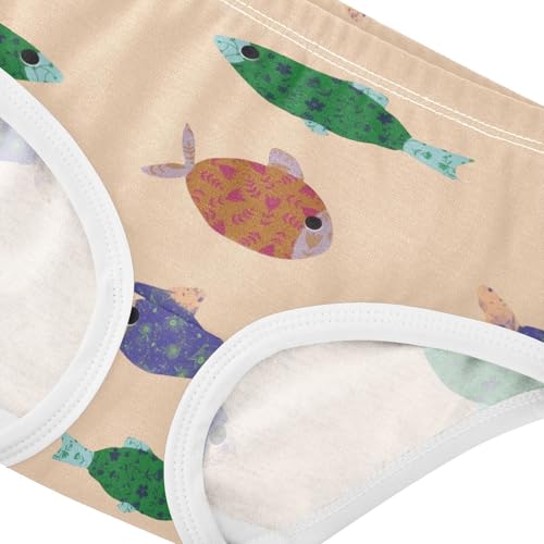 Girls' Underpants Kids Cotton Underwear Panties Briefs For Girl Age 2-8 Years Ocean Fish Cartoon Pattern4