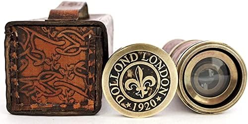 R S Enterprise Nautical Handheld Pirate Brass Telescope with Box/Case Sailor Home Decor Pirate Captain Boat Toy Gift (14 inch Dollond) Telescope