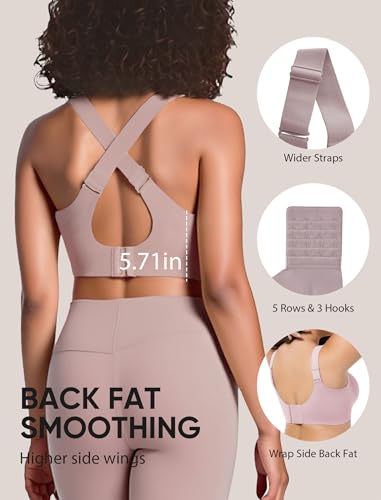 Image of Jelly Bras for Women Plus Size Minimizer No Underwire Supportive Full Coverage Wider Straps Seamless Tshirt Bra