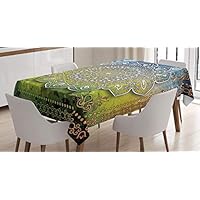 Abakuhaus Ethnique Nappe De Table, Mandala Boho, Multicolore