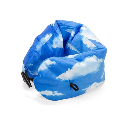 Almohada Inflable Tradicional de Viaje Azul miniatura 2