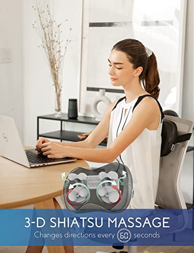 Zyllion Zma-28 Shiatsu Neck Massager And Zma-25 Shiatsu 8 Node Pillow Massager Bundle (Black) #TOP4