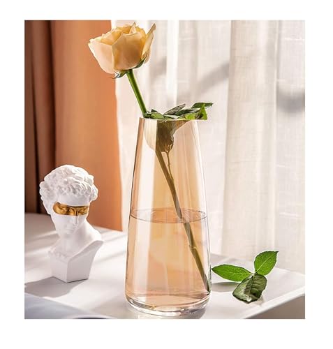 SPHINX Decorative Glass Vase for Flowers Plants Home Decor Office Living Table Decorations, Vases for Home Decor, Luster Glass Vase,Modern Glass Vase - (Crystal Amber, Approx 9 Inches Height) - Image 4