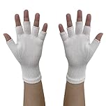 Edenswear Zinc-Infused Fingerless Gloves for Women and Men with Eczema - Wet Wrap Therapy (XL)