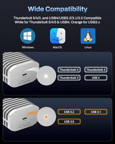 Image of TERRAMASTER D1 SSD Pro 80Gbps M.2 NVMe SSD Enclosure, up to 7061MB /s, All-Aluminum Case with Efficient Cooling, Zero Noise, Compatible with USB 4 /3.2 /3.1 /3.0, Thunderbolt 5 /4 /3 (Diskless)