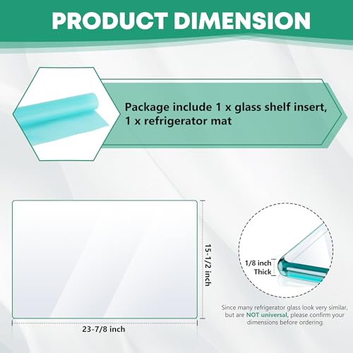 image for Refrigerator Crisper Glass Shelf Replacement 240350608 AP2115928 Compa