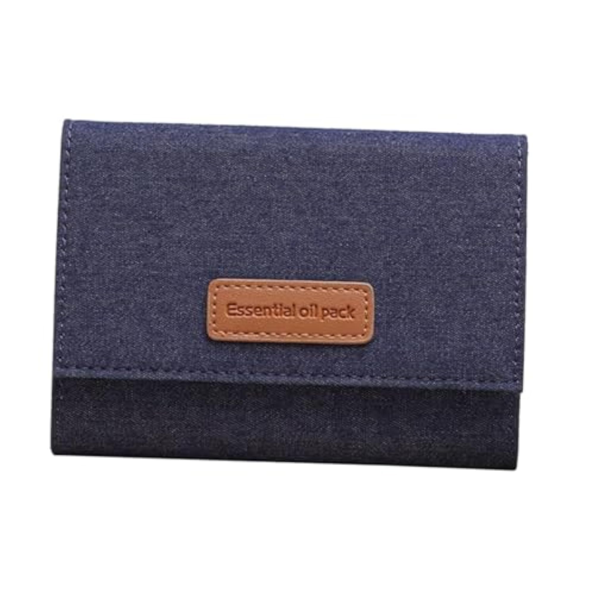 Scented Oil Carrying Bag Portable Washed Denim Pouch, Home & Garden