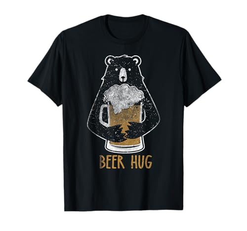Camiseta divertida Oktoberfest Beber Beer Hug Drunk Bear Camiseta
