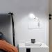 Bonlux Portalámparas LED E27 con interruptor, convertidor giratorio 360°, brazo de 20...