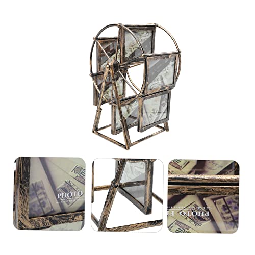 Garvalon Windmill Photo Frame Album Frames Dining Table Decor Homemade Ornaments Rotatable Windmill Picture Frame Giant Wheel Photo Frame Miniature Ferris Wheel Photograph Frame Home Frame #TOP3