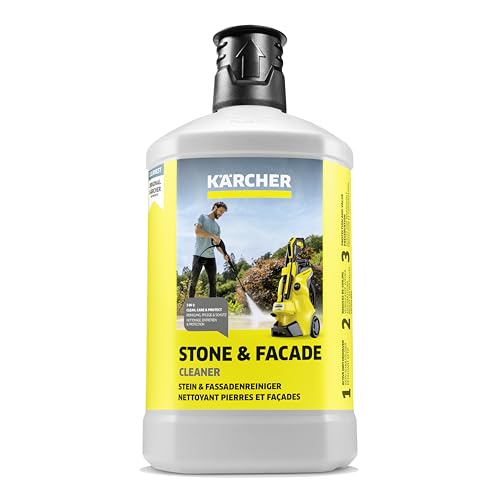 Kärcher Stein- und Fassadenreiniger RM 611, 3-in-1-Formel, 1 Liter - Kraftvoller Aktiv-Schmutzlöser, Schutz vor Wiederanschmutzung, Wind- und Wetterschutz