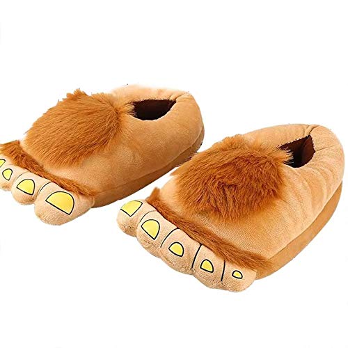 Women & Kids Brown Indoor Slippers - Big Feet, Soft, Cozy, Warm Memory Foam & Cotton Home Slippers