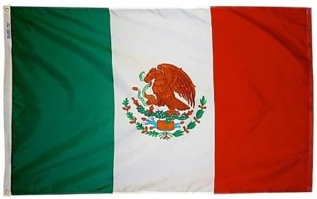 AES 5'x8' Mexico Mexican Flag 5x8 Foot Flag Banner Large