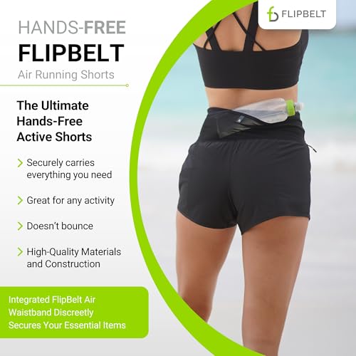 FlipBelt High Waisted Quick-Dry Air Running Shorts Workout Sport Layer Active Shorts with Pockets and Built in Running Belt2
