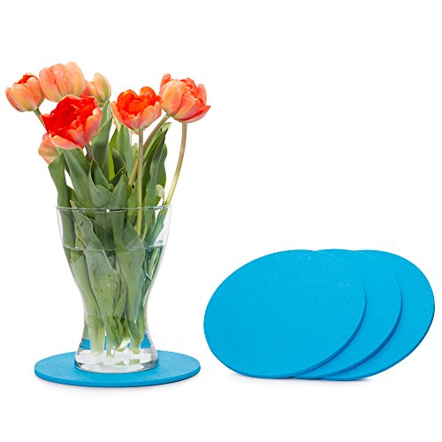 FILU Sottobicchiere in Feltro Rotondo, 25cm, Confezione da 4 (Colore e Dimensioni selezionabili)