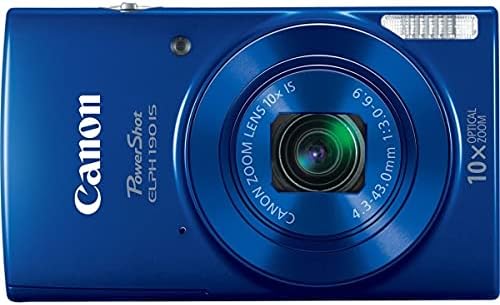 canon powershot elph 190 is digital camera blue with 10x optical zoom and built in wi fi