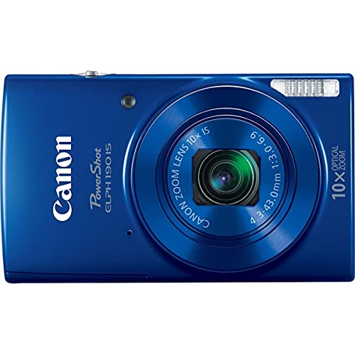 Canon Powershot Elph 190 Is Digital Camera (Blue) With 10X Optical Zoom And Built-In Wi-Fi #TOP4