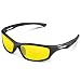 Produktbild Duduma polarisierte Sport-Sonnenbrille für Ski fahren / Golf / Laufen / Radfahren, Tr90, superleichter Rahmen, für Männer und Frauen Gr. M, black matte frame with yellow lens