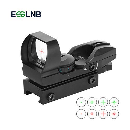 ESSLNB Red Dot Caccia 4 Reticoli 5 Impostazioni di Luminosità Punto Rosso per Fucile con Attacco per Guida Weaver/Picatinny da 20 mm/ 22 mm Impermeabile Antiurto per Caccia