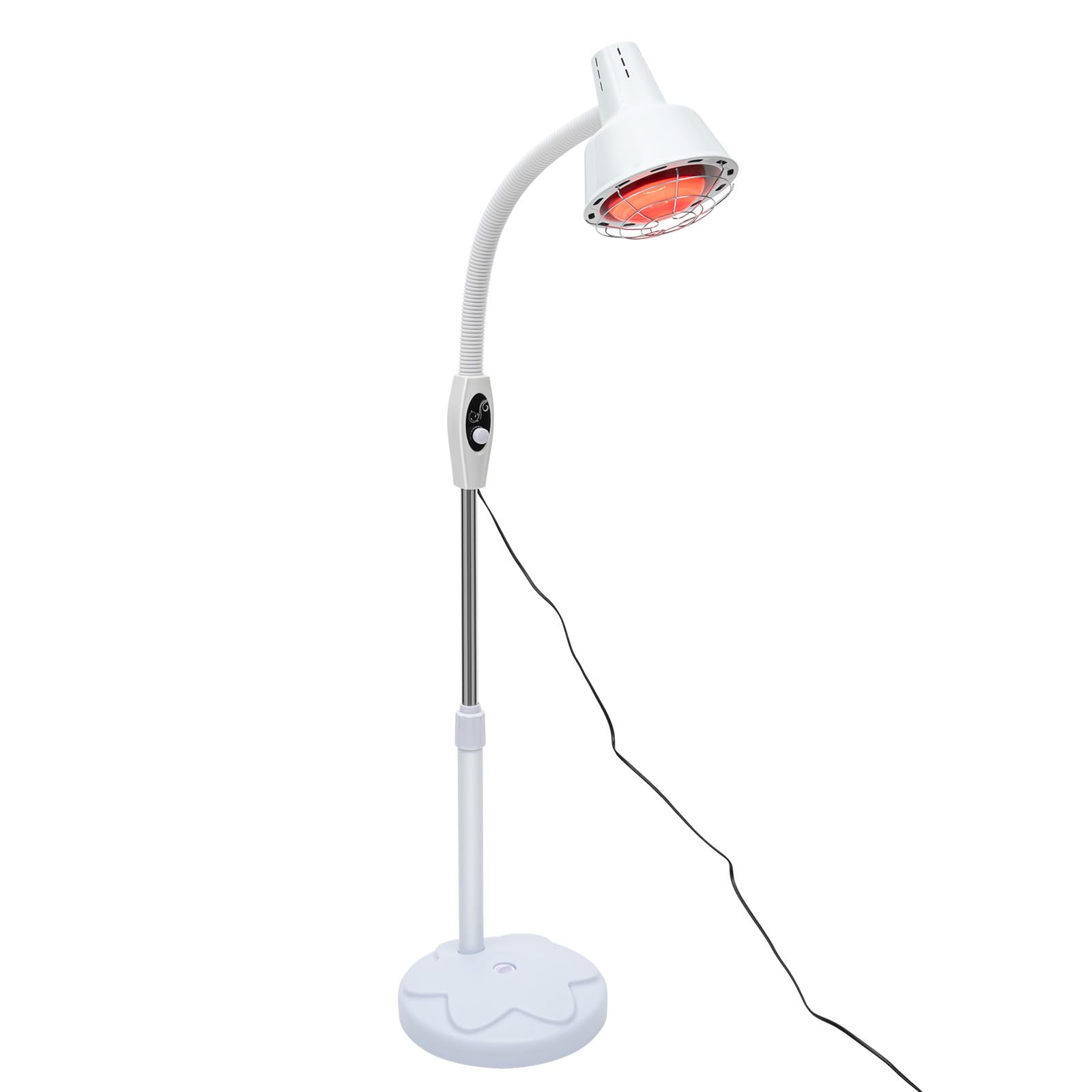HINOPY 275 W Infraroodlamp, Dubbele Kop, 360 Graden Verstelbare Elektrische Verwarming Infrarood Therapie Warmtelamp Met Standaard En Afstandsbediening Voor De Behandeling Van Verkoudheden 637202438