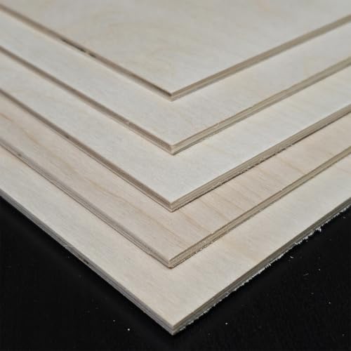 AtHaus® Placas de Contrachapado 4 mm | Tableros Multiplex | Placas de Madera | Cortes Disponibles: 180x50 cm
