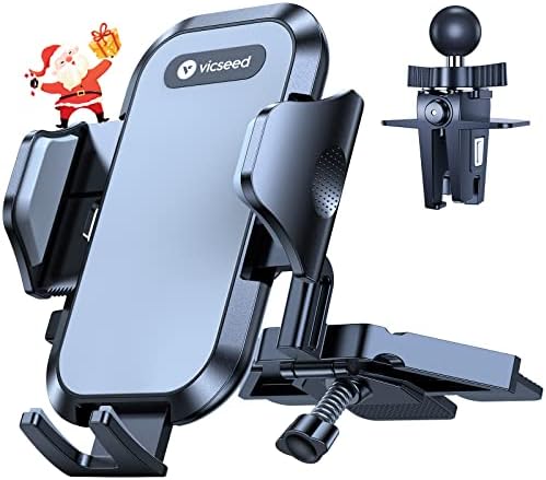 VICSEED Ultra Stable Car Phone Mount for Car, CD Player for iPhone 11 Pro Max Xs Xr X 8 7 +, Galaxy S10 S9 Note10 Plus LG Pixel