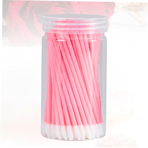 EXQUIMEUBLE 200個 使い捨てリップブラシ 軽量 中空スティック 柔らかい毛先で均一な発色 リップグロスや口紅用 携帯便利 メイク ランダムカラー