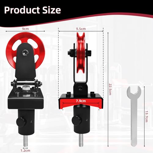 Topfinder Gym Pulley Wheel for Power Cage, Rack Mounted Swivel Pulley Block Cable Pulley System Home Gym Attachments - Image 3