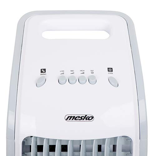Mesko MS7914 Luftkühler, Ventilator, Luftbefeuchter, 3 in 1, effizienter Verbrauch, 75 W, tragbar, 3 Leistungsstufen, 5 Liter, Weiß/Grau