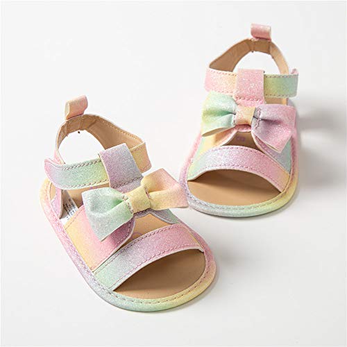 Csfry Infant Baby Girls Pu Leather With Color Bow Sandals Us3 #TOP2