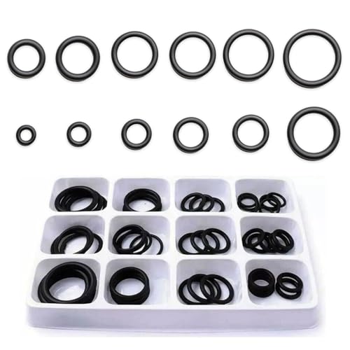 WedDecor 50 Piece Rubber O Ring Assortment Set, 12 Sizes