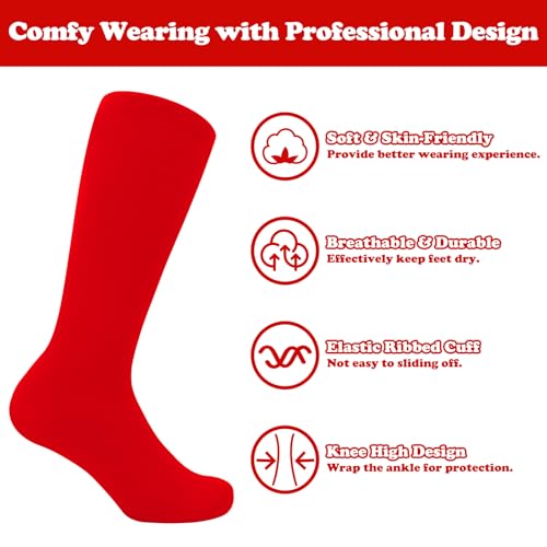 Image of Sarfel Toddler Soccer Socks Kids Soccer Socks Youth Soccer Socks Kids Baseball Socks Girls Softball Socks Boys Football Socks