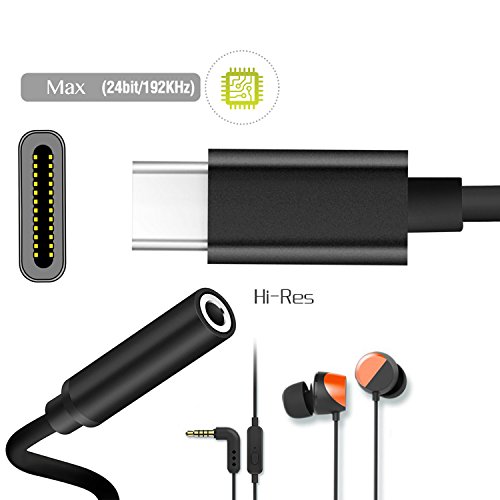 Vimvip Usb C To 3.5Mm Headphone Jack Adapter, Type C To 3.5Mm Audio Adapter Aux Microphone Connector (Black) #TOP2