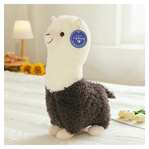 Celawork Alpaka Kuscheltier, Stand Alpaka Plüschtier, kuschel alpaka, Lama Stofftier Geschenk für Kinder Mädchen Jungen(35cm, Braun)