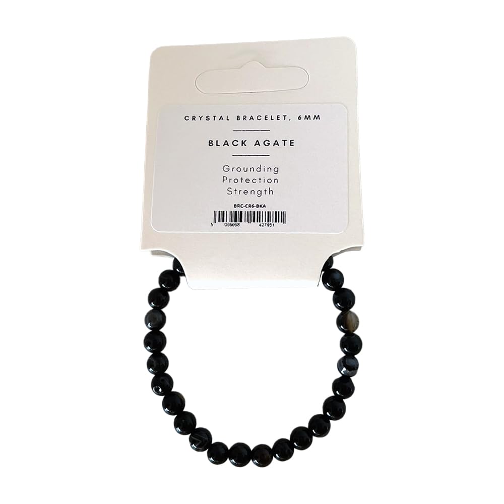 VIE Crystal Bracelet, 6mm, Black Agate